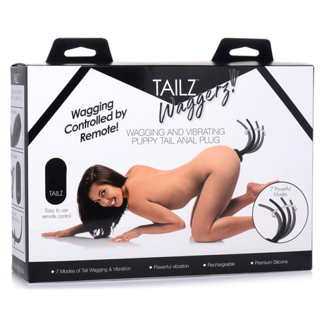 Remote Control Wagging and Vibrating Puppy Tail Anal Plug