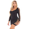 Rene Rofe Pink Lipstick Bold Babe Long Sleeve Dress - O/S