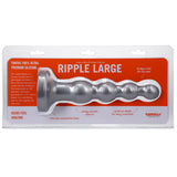 Ripple Large 8 inch Anal Beads Silver Dildo
