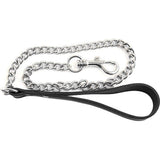 Rouge Leather Handle Lead Leash
