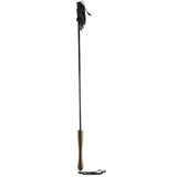 Rouge Leather Riding Crop with Wooden Handle