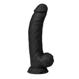 Shaft Vibrating Model C 9.5 inch Black Dildo