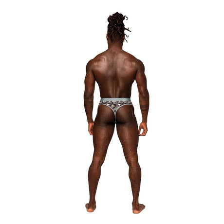 Sheer Prints Mesh Poly Spandex Thong