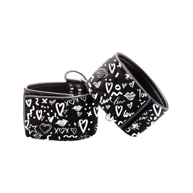 Shots Ouch Printed Hand Cuffs Love Street Art Fashion