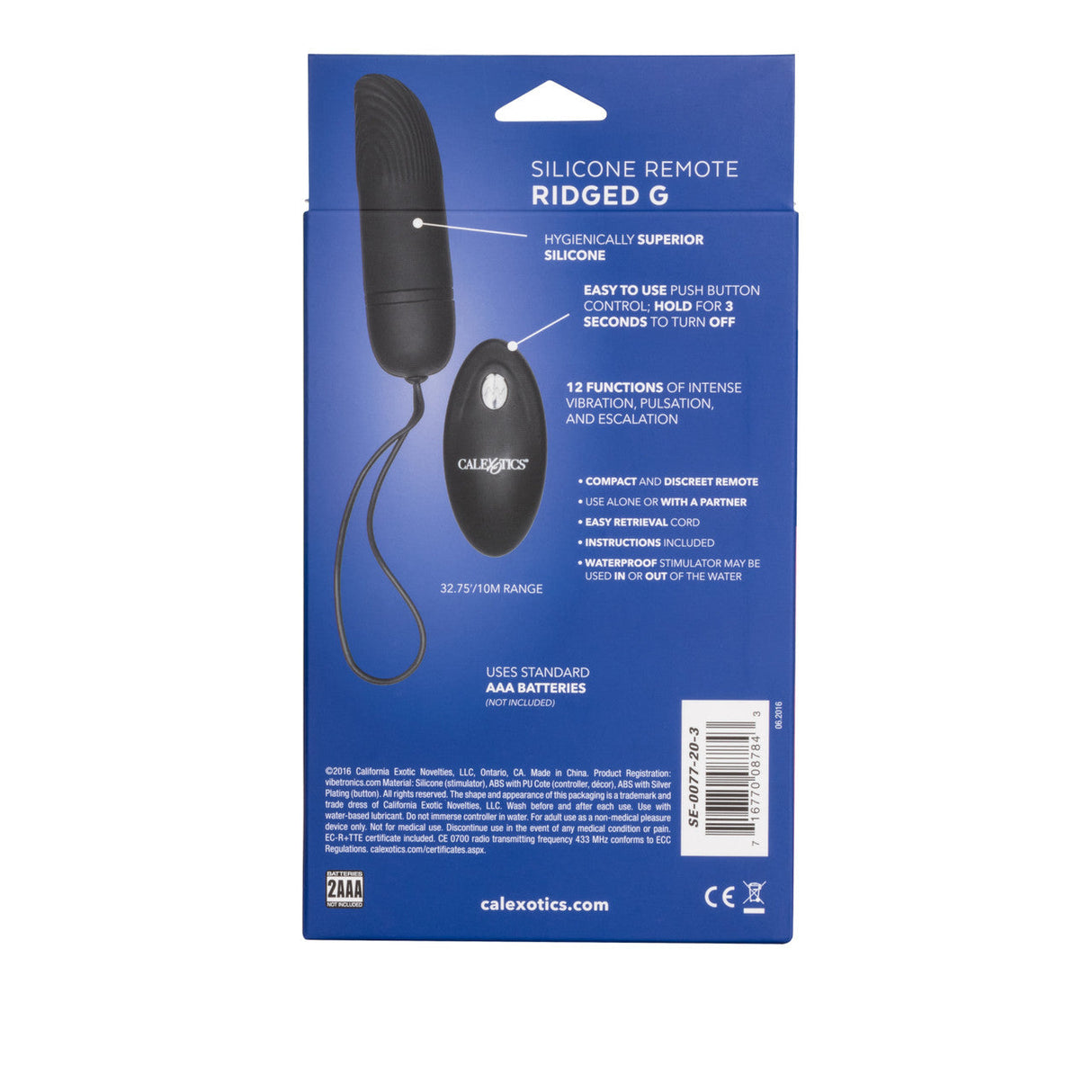 Silicone Remote Ridged G Vibe