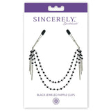 Sportsheets Midnight Black Jeweled Nipple Clips