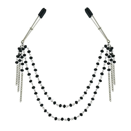 Sportsheets Midnight Black Jeweled Nipple Clips