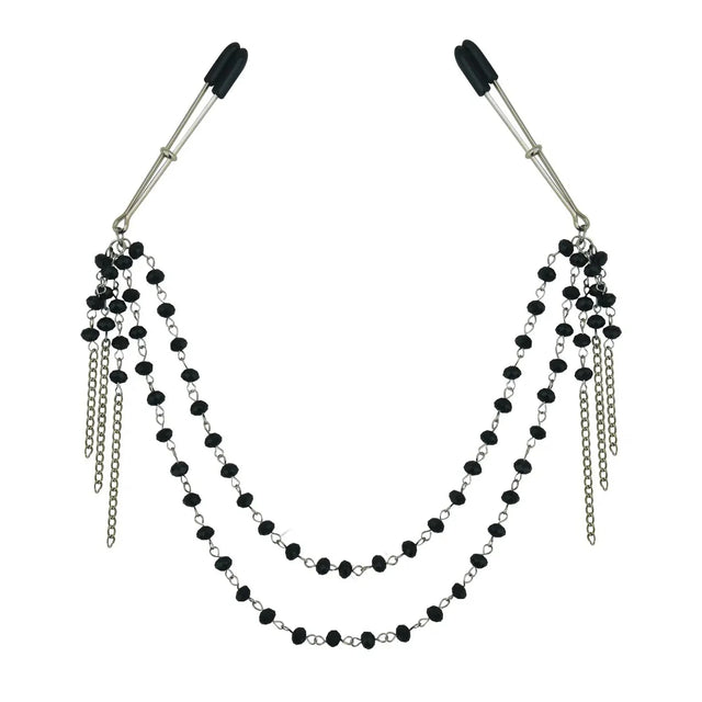 Sportsheets Midnight Black Jeweled Nipple Clips