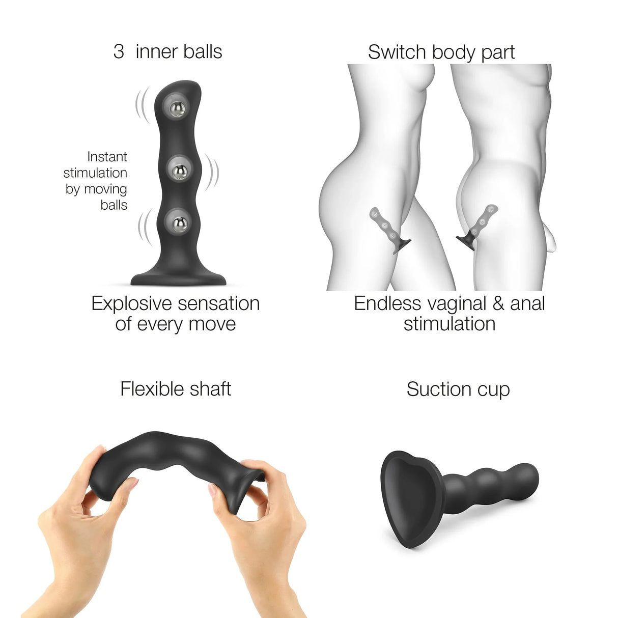 Strap-On-Me Dildo Geisha Balls
