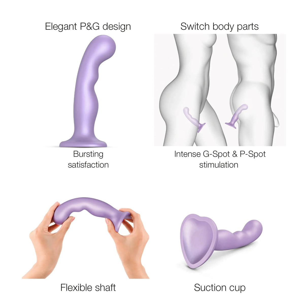 Strap-On-Me P&G Spot Dildo Plug - Purple