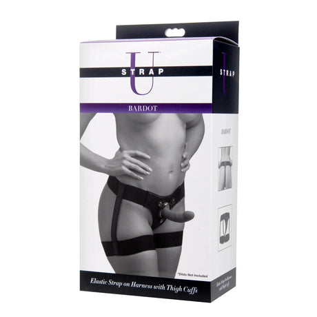 Strap U Bardot Elastic Strap-on Harness with Thigh Cuffs