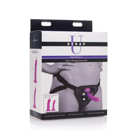 Strap U Double Vibrating Strap On Kit