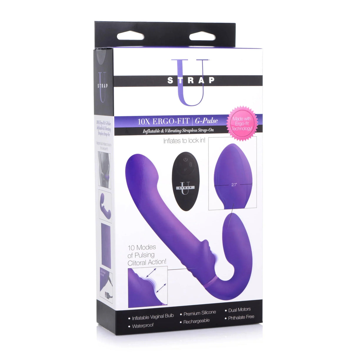 Strap U Ergo-Fit G-Pulse Vibrating Strapless Strap-on