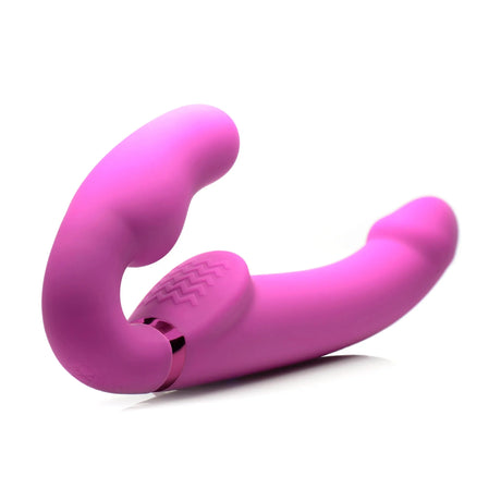 Strap U Evoke Vibrating Inflatable Strapless Strap-On - Pink