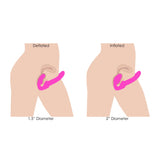 Strap U Evoke Vibrating Inflatable Strapless Strap-On - Pink