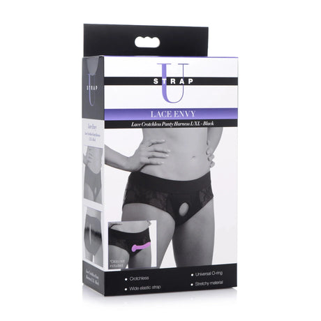 Strap U Lace Crotchless Panty Harness