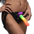 Strap U Proud Silicone Dildo with Harness