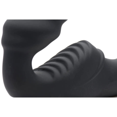 Strap U Slim Ribbed Vibrating Strapless Stap On