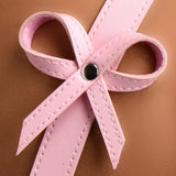 Strict Bondage Thigh Harness with Bows - Pink