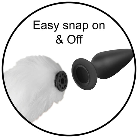 Tailz Snap On Interchangeable White Fox Tail