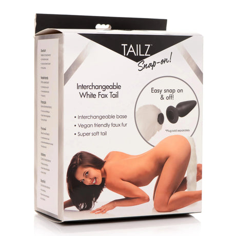 Tailz Snap On Interchangeable White Fox Tail