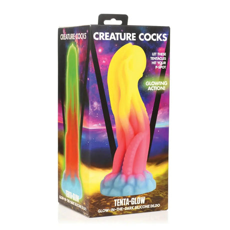Tenta-Glow Glow-In-The-Dark Silicone Dildo
