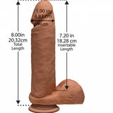 The D Dual Density Perfect D 8 Inch Dildo