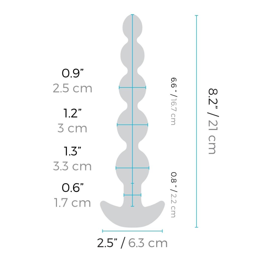 b-Vibe Cinco Remote Control Rechargeable Anal Beads