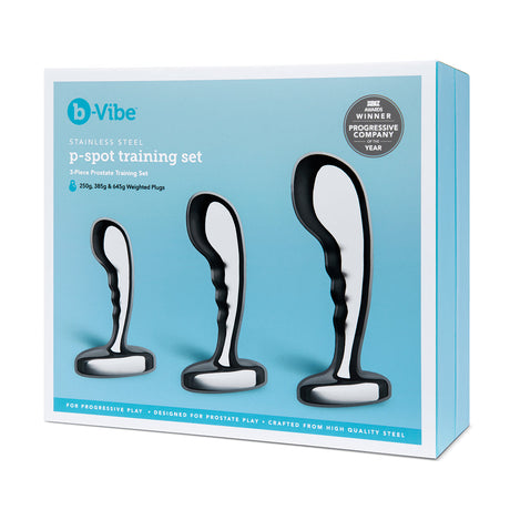 b-Vibe Stainless Steel 3-Piece P-Spot Training Set