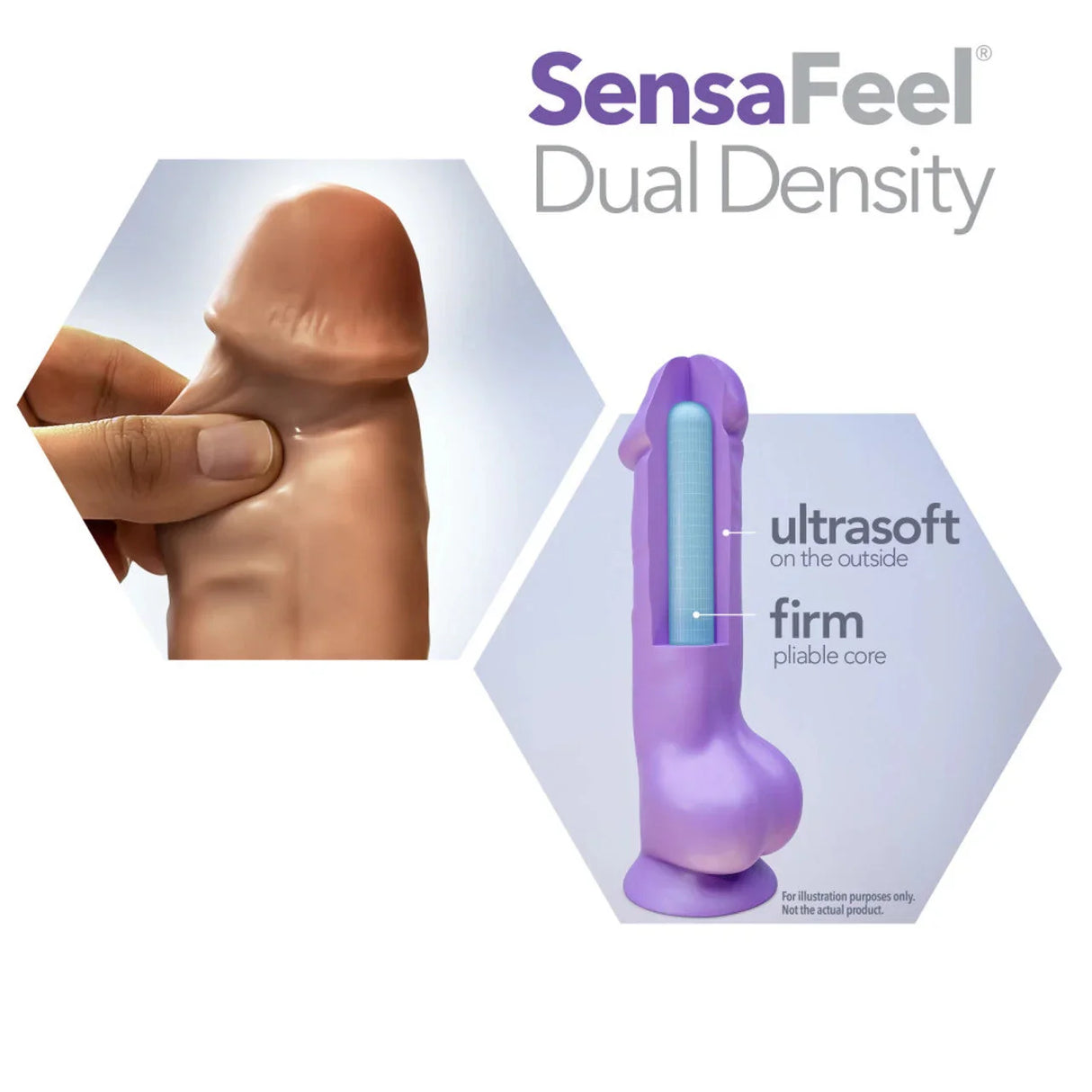 Blush Au Naturel Tomas Dual Density 9 Inch Vibrating Dildo