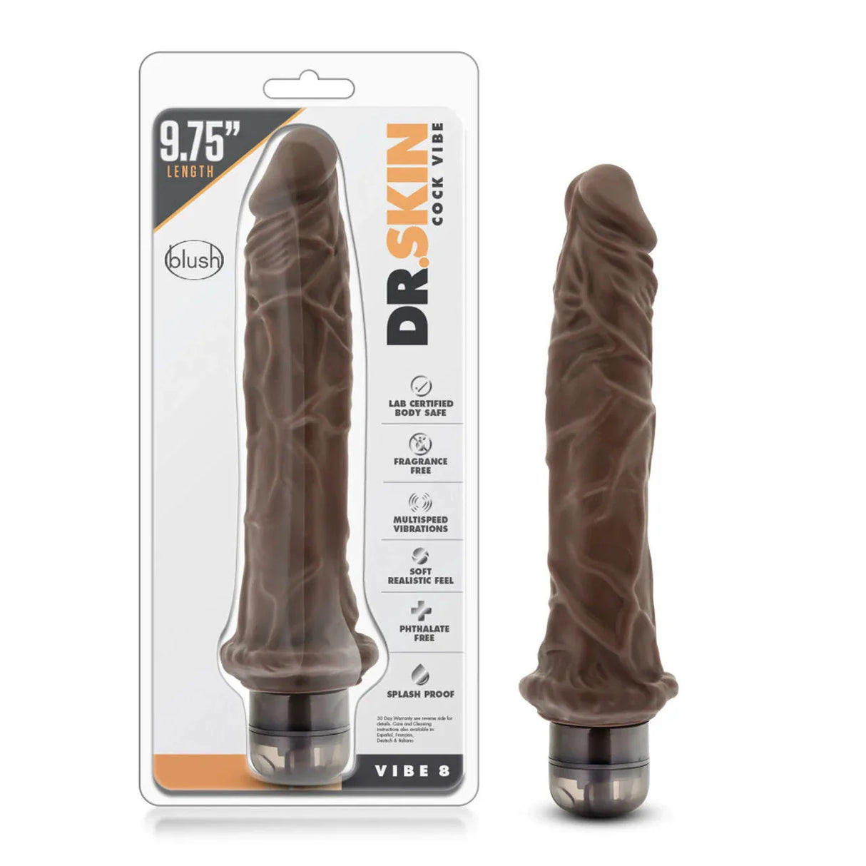 Blush Dr. Skin 9.75 Inch Vibrating Cock
