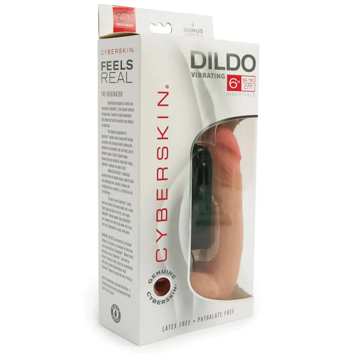 Cyberskin 6 Inch Realistic Vibrating Dildo