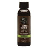 Earthly Body Hemp Seed Massage & Body Oil - 2 oz