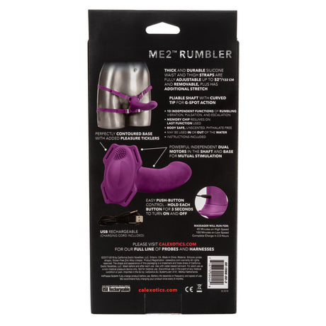 Her Royal Harness ME2 Rumble Vibrating Silicone Strap-On
