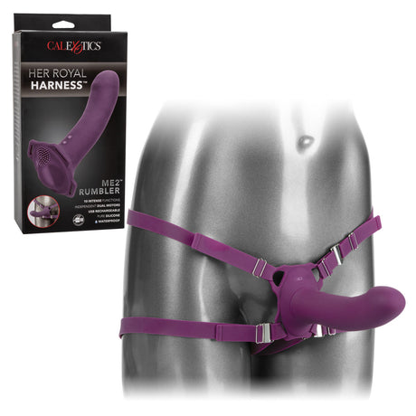 Her Royal Harness ME2 Rumble Vibrating Silicone Strap-On
