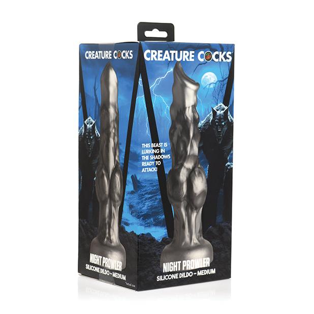 Night Prowler Silicone Silver Dildo