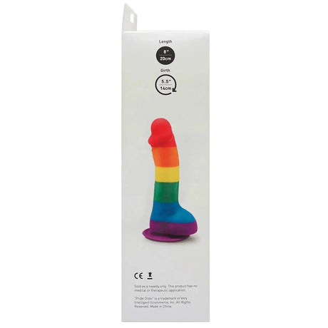 Pride Silicone Rainbow Dildo with Balls